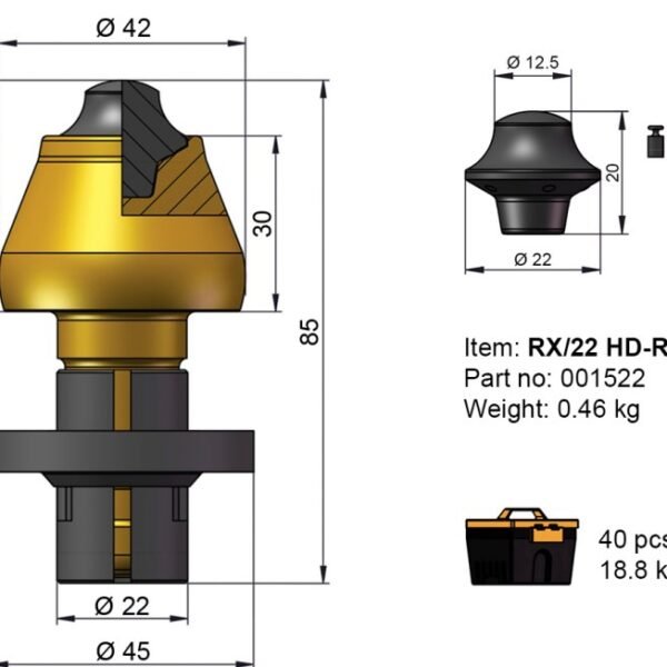 Cutting Picks Soil Stabilization Bits RX/22 HDR
